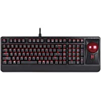 Perixx PERIBOARD-322 Teclado mecánico grande Trackball – Trackball de 55 mm- rueda de desplazamiento inclinable- 2 ejes…